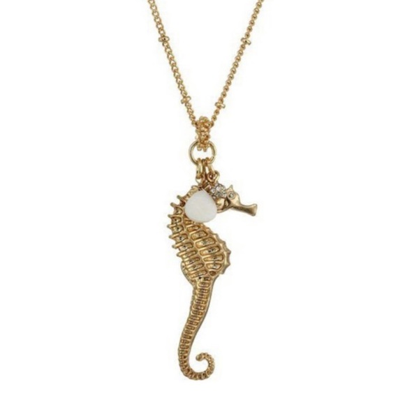 Lily Pulitzer Gold Seahorse Necklace